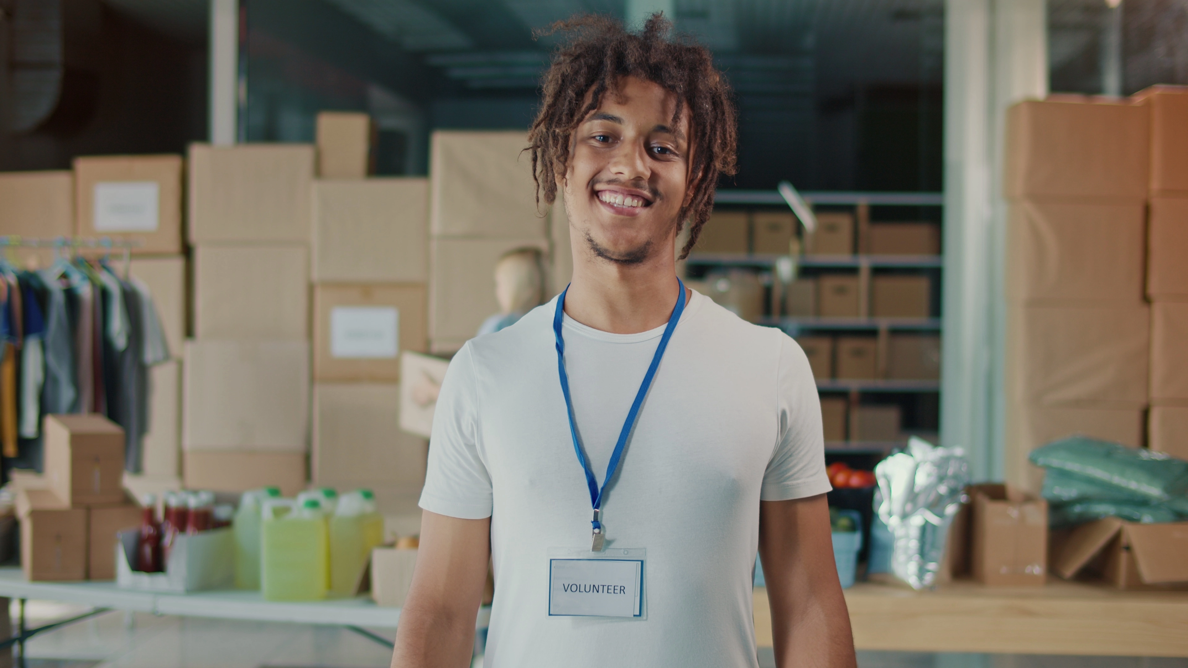Happy at Warehouse with Everything Organized